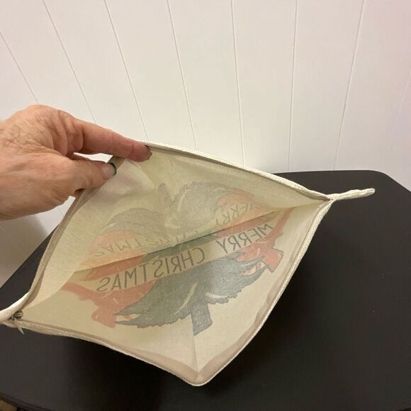 NWOT Set of 2 Decorative Pillow Case Covers for Christmas Joy Ornaments Trees - Picture 6 of 13